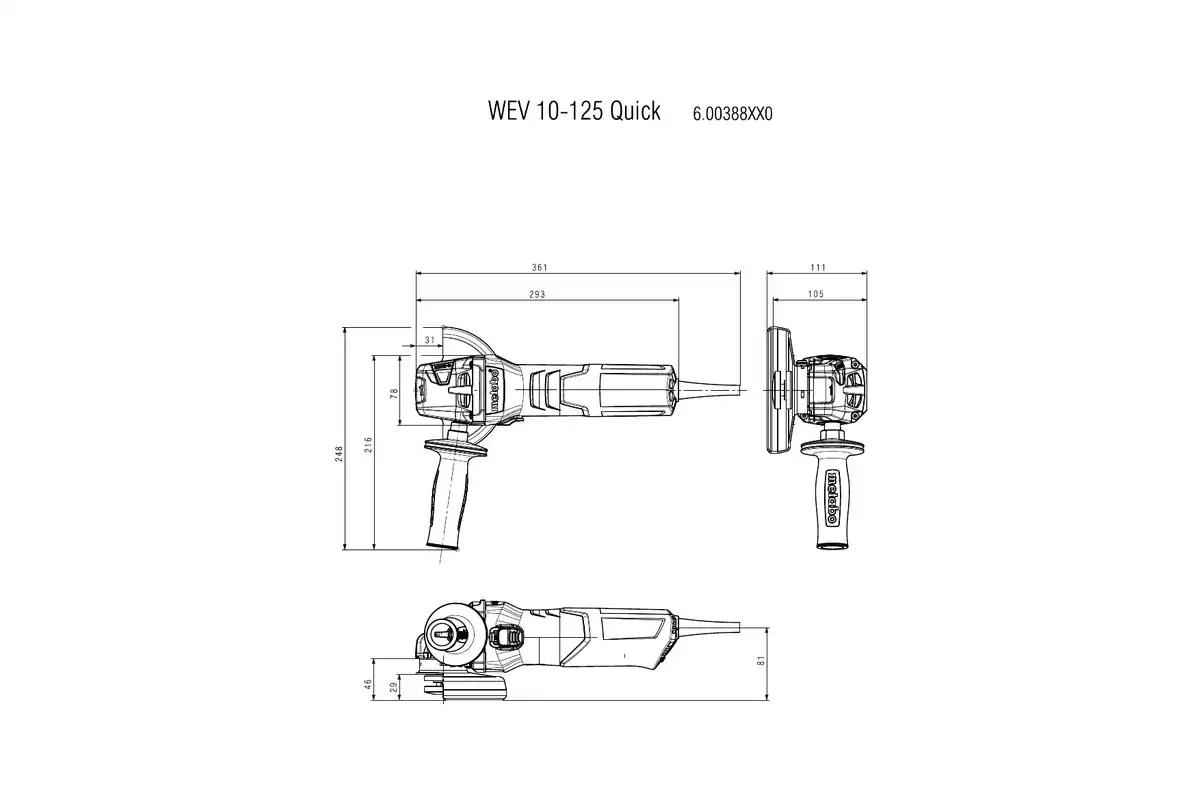 Máy Mài Góc Metabo WEV 10-125 QUICK Máy Mài Góc Metabo WEV 10-125 QUICK